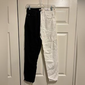 Pimkie two toned jeans (black and white)